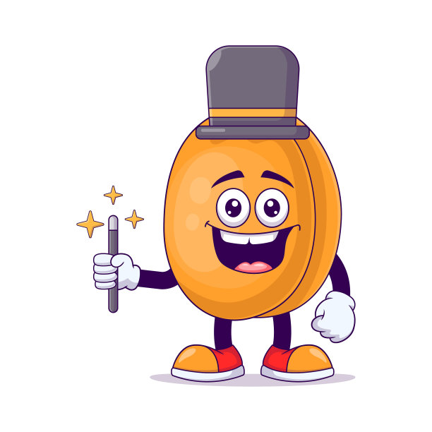 魔术师桃卡通吉祥物人物图片下载