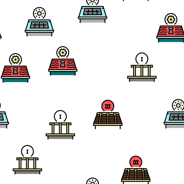 屋顶更换工作无缝模式图片下载