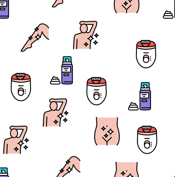 剃治配件无缝图案图片下载