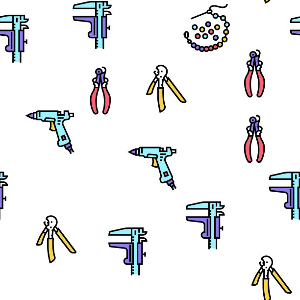 手工首饰无缝图案图片下载