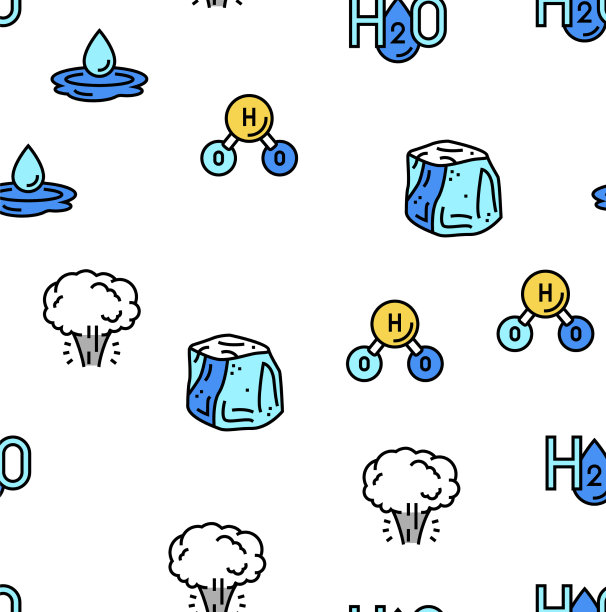 水净化无缝图案图片下载