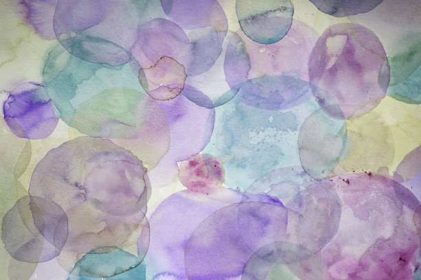 彩色水彩气泡背景图片下载