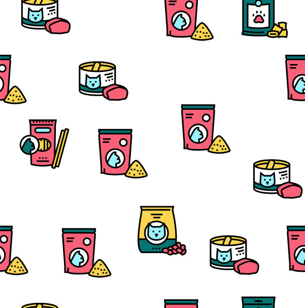 宠物产品食品无缝图案图片下载