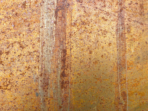 生锈的金属背景:斑驳的黄色棕色黄金图片下载