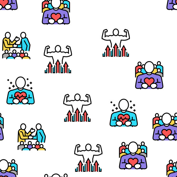 价值观人类生活无缝模式图片下载