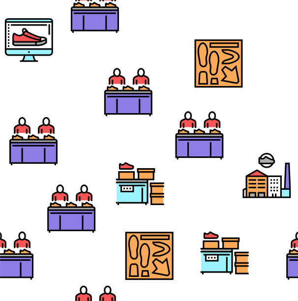 鞋子无缝图案维修服务图片下载