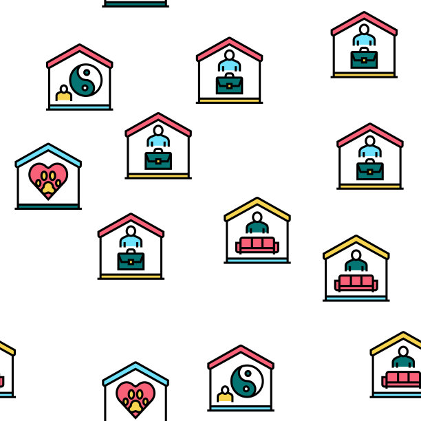 居家培训课程无缝模式图片下载