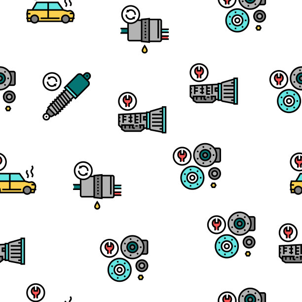 汽车服务车库无缝格局图片下载