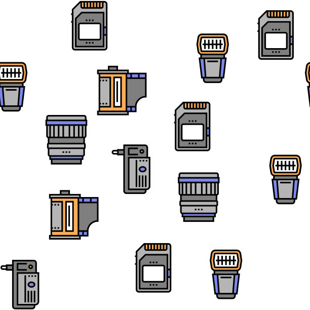 摄影设备无缝图案图片下载