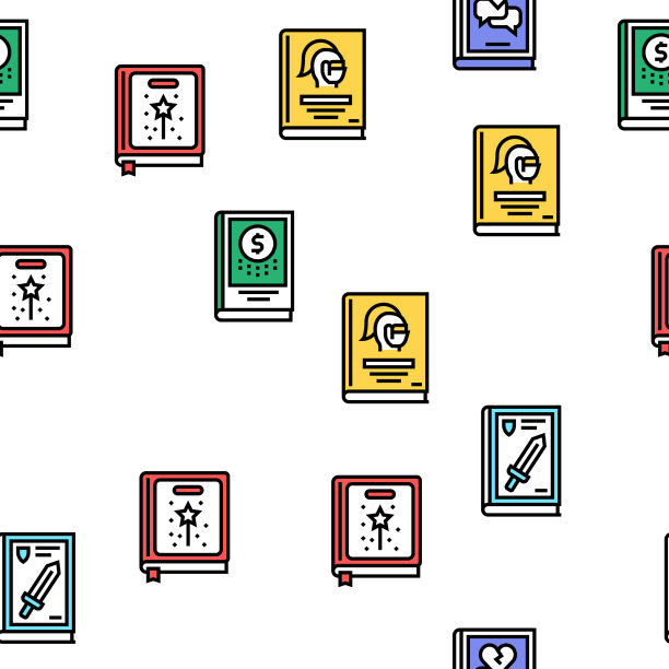 文学体裁书籍格局无缝衔接图片下载