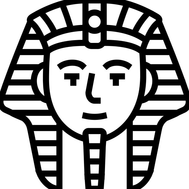 法老埃及线图标图片下载