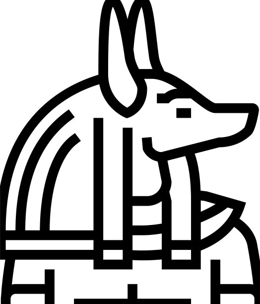 阿努比斯埃及线图标图片下载