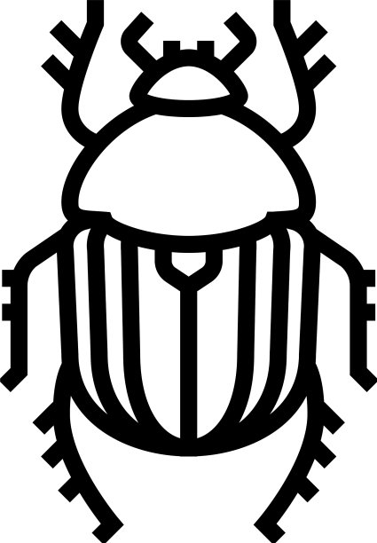 金龟子虫线图标图片下载