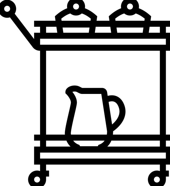 手推车栏推车线图标图片下载