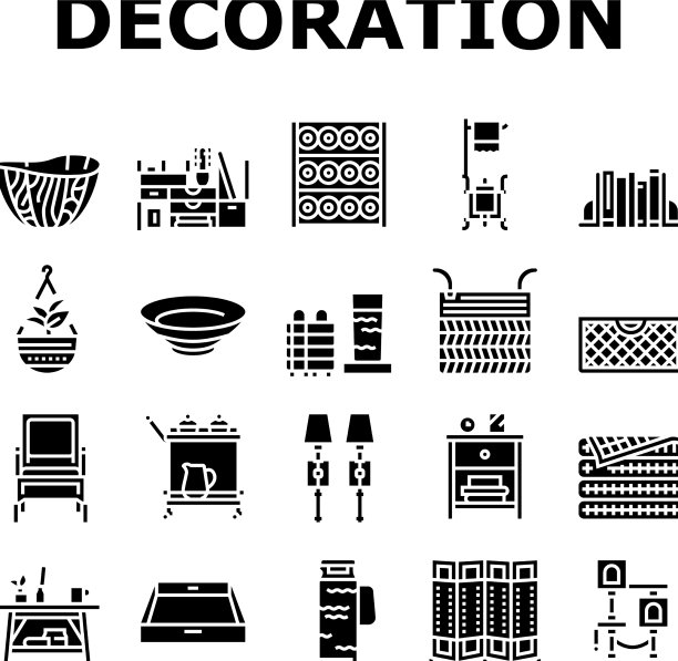 家装和家具图标集图片下载