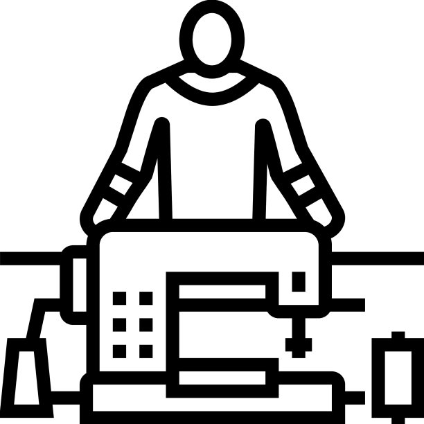 缝纫修改专家线性图标图片下载