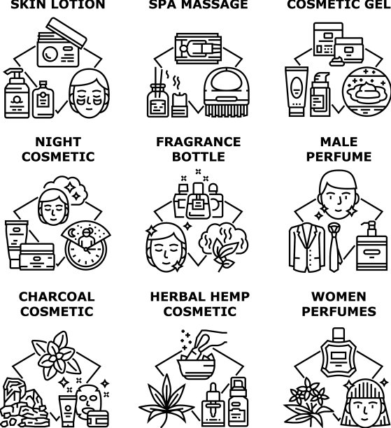 化妆护肤套装图标图片下载