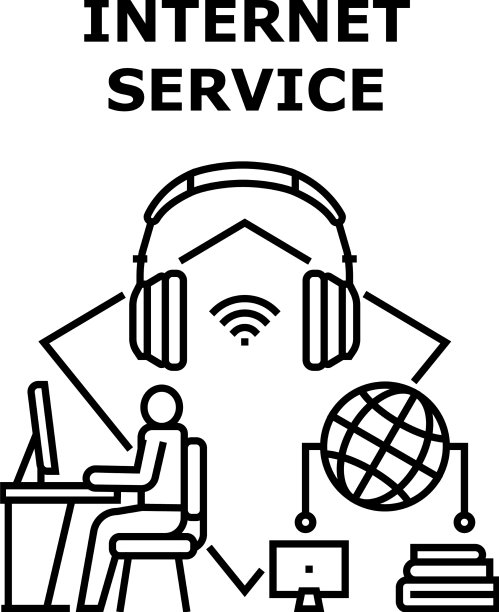 互联网服务理念黑图片下载