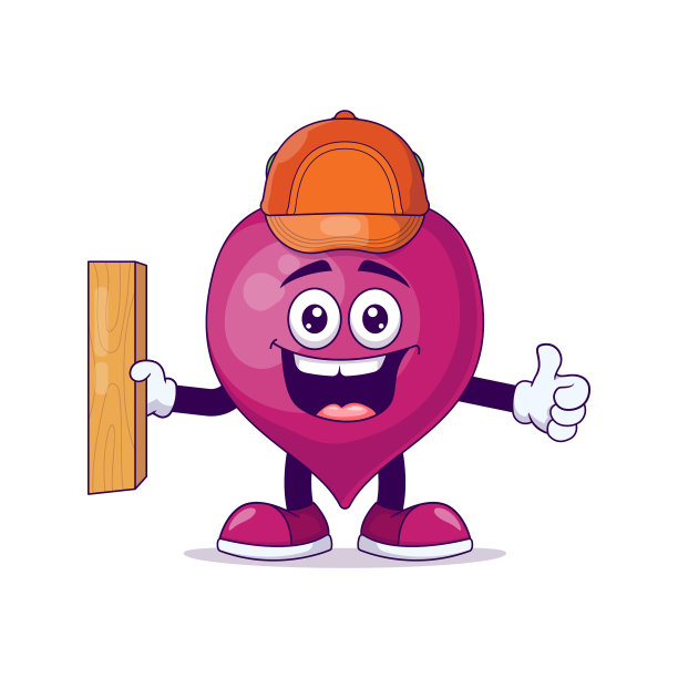 木匠甜菜根卡通吉祥物人物图片下载