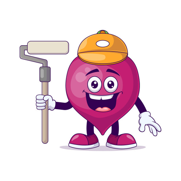 画家甜菜根卡通吉祥物人物图片下载