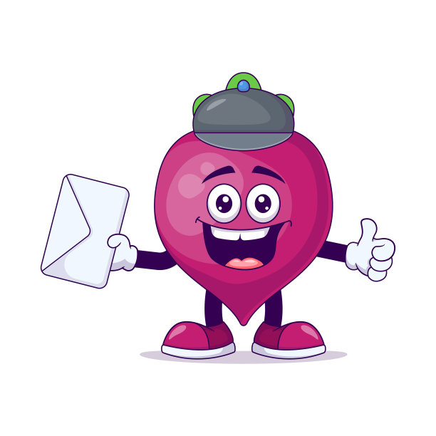 邮差甜菜根卡通吉祥物人物图片下载