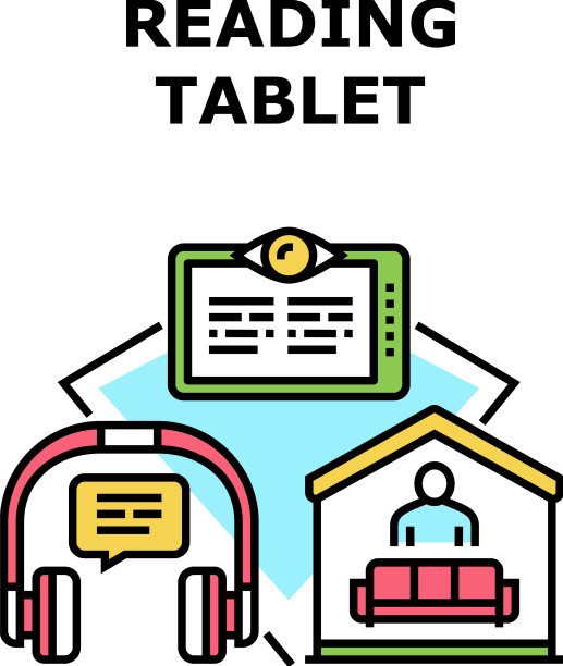 阅读平板概念色图片下载