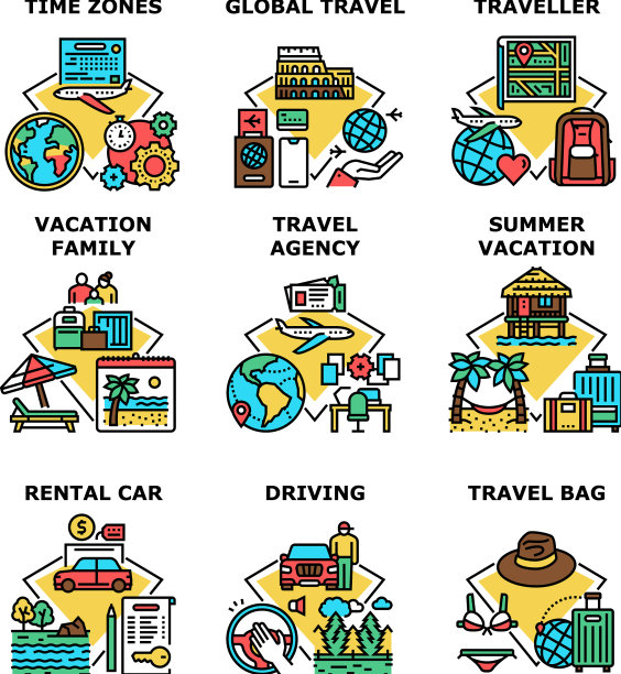 家庭度假设置图标图片下载