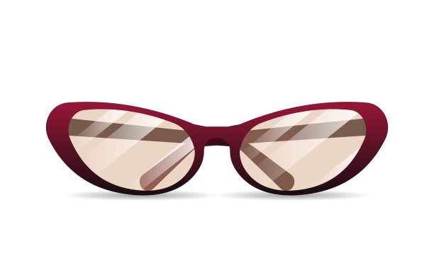 椭圆形黄金太阳镜图片下载