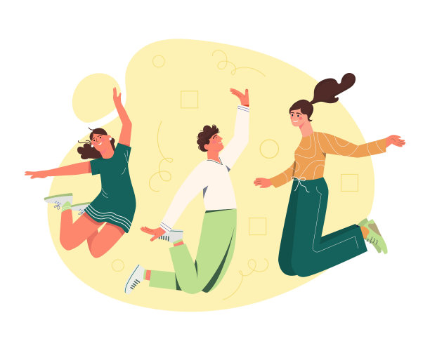 男人和女孩在跳跃图片下载