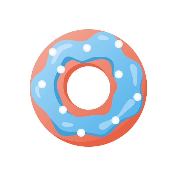 色彩鲜艳的蓝色的甜甜圈图片下载