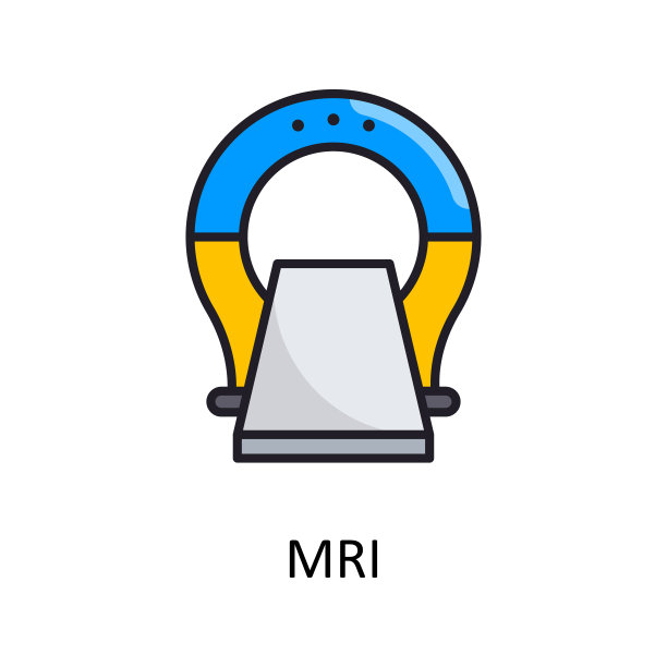 MRI矢量填充轮廓图标设计插图。医学符号白色背景EPS 10文件图片下载