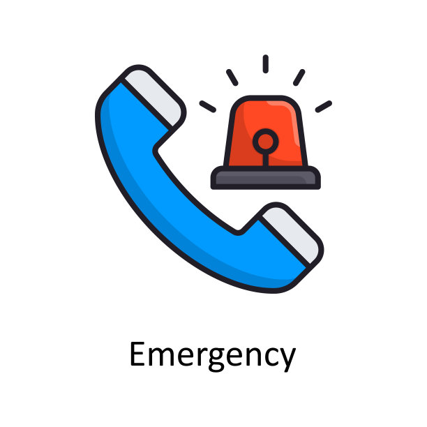 紧急矢量填充轮廓图标设计插图。医学符号白色背景EPS 10文件图片下载