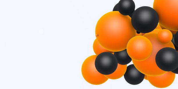 为万圣节的背景。白色背景下的橙色和黑色气球，特写。节日的背景。图片下载