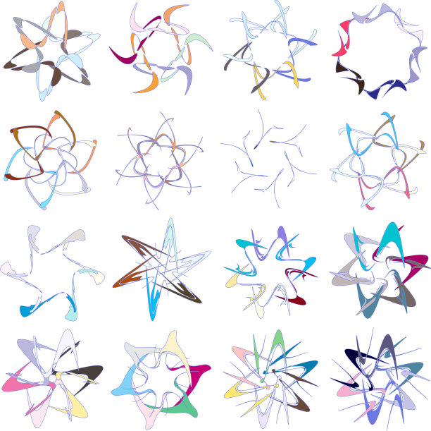 抽象几何元素集16晶体图片下载