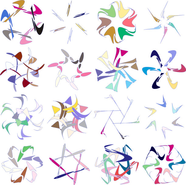 抽象几何元素集16晶体图片下载