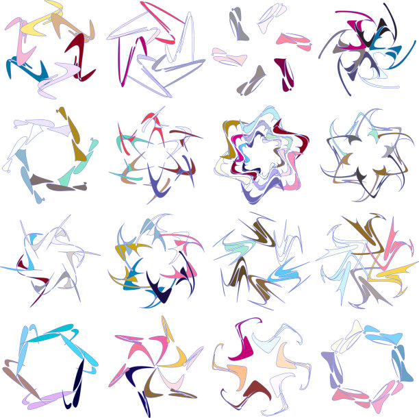 抽象几何元素集16晶体图片下载