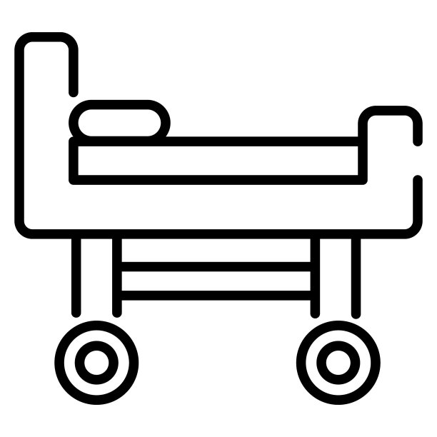 病床现代概念设计，矢量插图图片下载