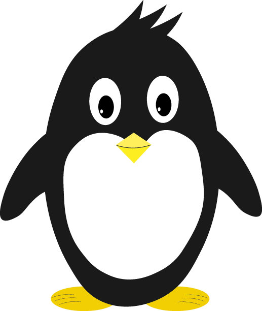 打印模板可爱企鹅。矢量插图。图片下载