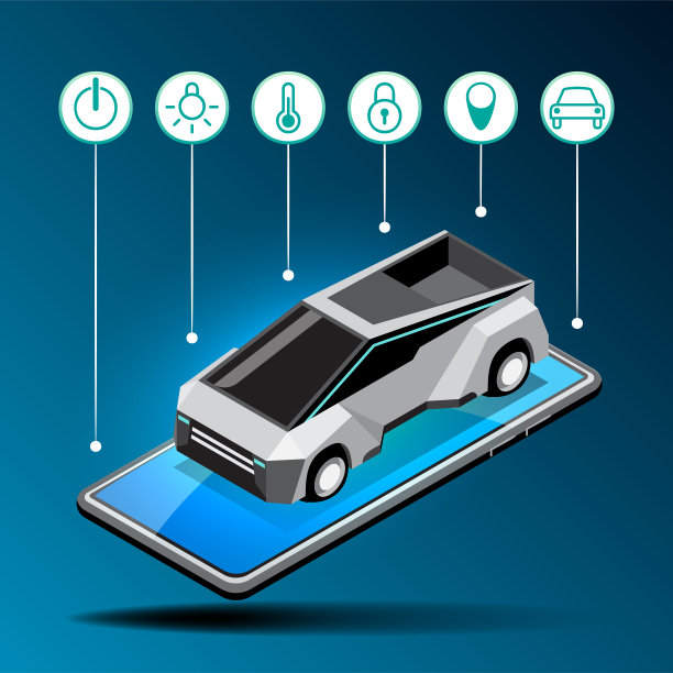 工业、居民、车联网中的物联网智能连接与控制设备图片下载