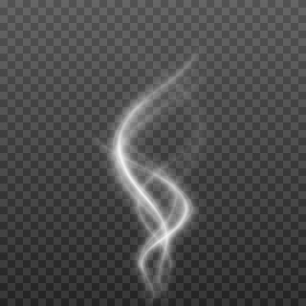 矢量烟雾集在一个孤立的透明背景。浓烟滚滚，香烟，食物，液体产生的烟雾。白烟,蒸汽。图片下载