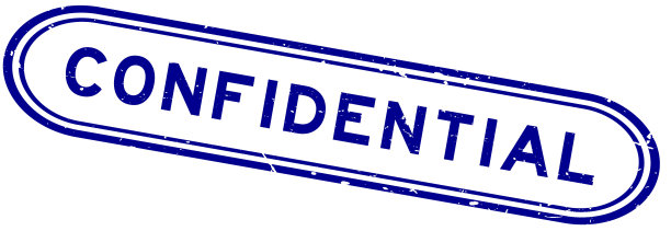 垃圾蓝色机密字橡胶印章图片下载