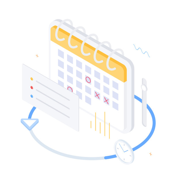 等距信息图，图表，日历，时间图片下载
