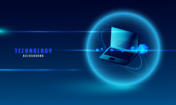 笔记本电脑分析处理。结构等距向量，数据库。，笔记本电脑图标的背景。图片下载