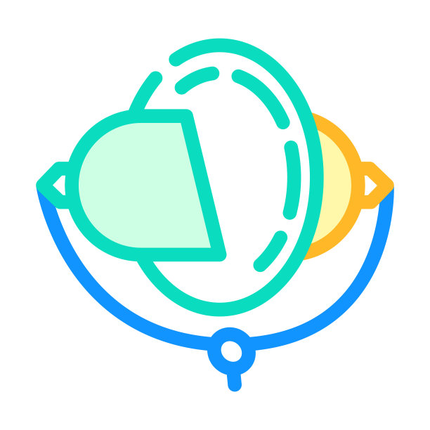 旋转风筝颜色图标矢量插图图片下载