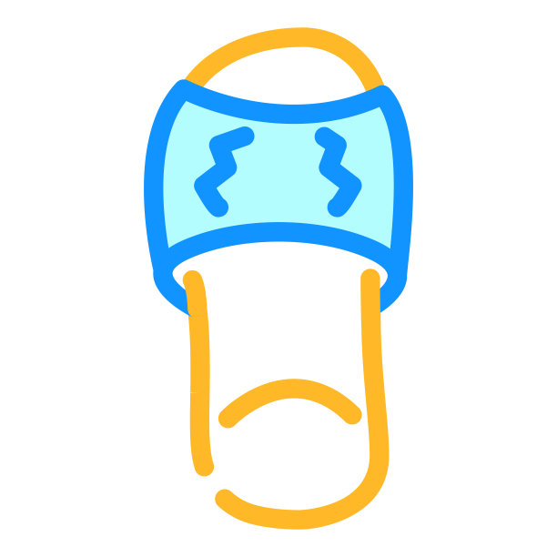 房子鞋类颜色图标矢量插图图片下载