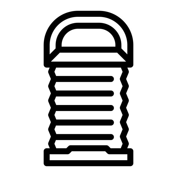 优雅的灯线图标矢量插图图片下载