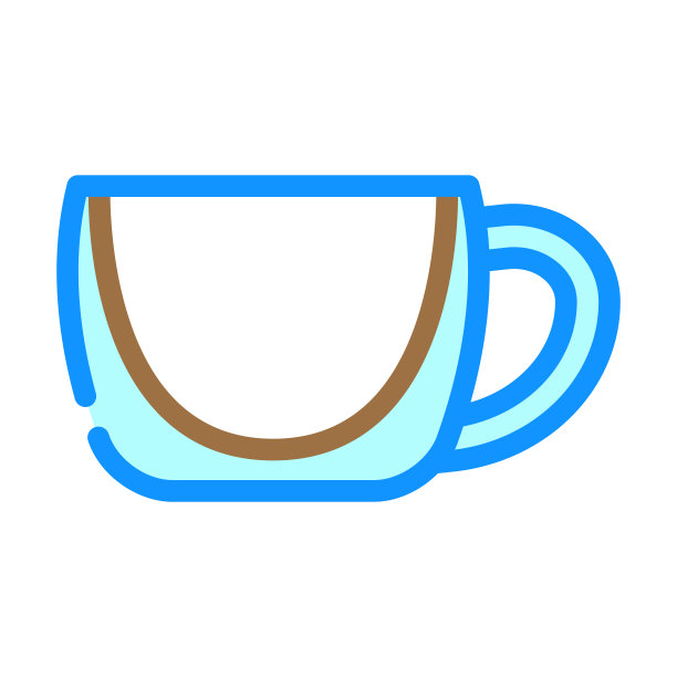 咖啡热饮杯颜色图标矢量插图图片下载