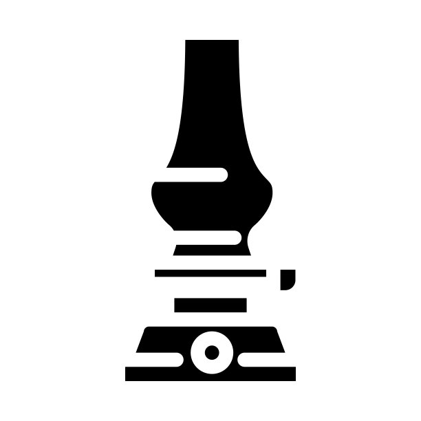 旧风格的灯字形图标矢量插图图片下载