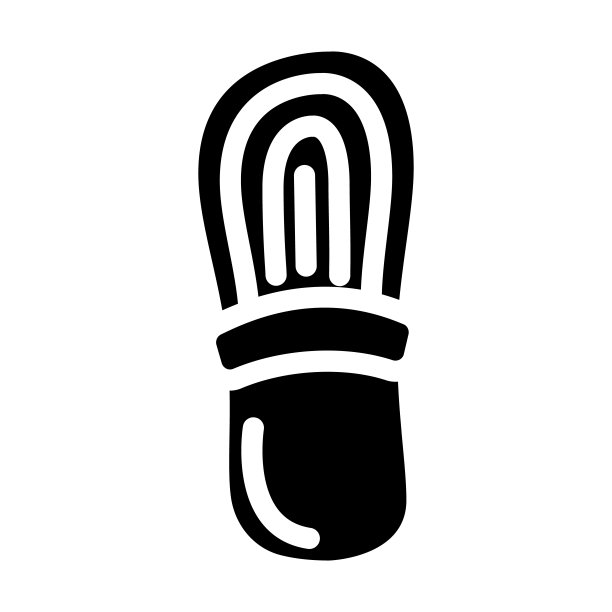 海滩拖鞋字形图标矢量插图图片下载