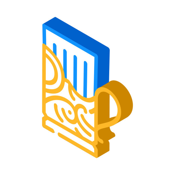 玻璃与杯垫等距图标矢量插图图片下载